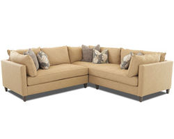 August Stationary Sectional (Down Blend Cushions) Includes Pillows