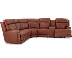 Carthage Leather Power Headrest Power Reclining Sectional