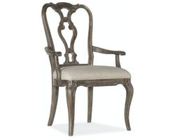Traditions Wood Back Arm Chair - Price for 2 Chairs (Dark Finish)