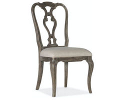 Traditions Wood Back Side Chair - Price for 2 Chairs (Dark Finish)