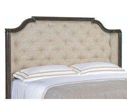 Traditions King Size Upholstered Panel Headboard (Dark Finish)