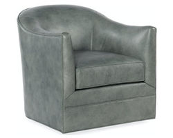 Gideon Leather Swivel Club Chair