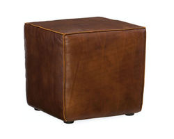 Quebert Cube Ottoman Leather (Brown)