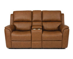 Henry Power Reclining Loveseat with Console and Power Headrests and Lumbar (946-72)