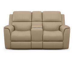 Henry Power Reclining Loveseat with Console and Power Headrests and Lumbar (946-80)Zero Gravity
