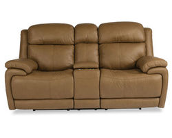 Elijah Power Reclining Loveseat with Console and Power Headrests and Lumbar (326-74)