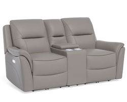 Fallon Power Reclining Loveseat with Console and Power Headrests (943-80)