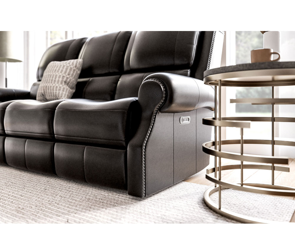 Rylan Leather Power Reclining Sofa With