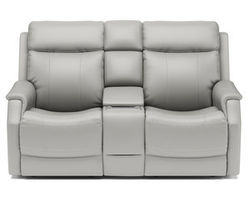 Easton Power Reclining Loveseat with Console and Power Headrests and Lumbar (072-01)