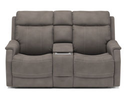 Easton Power Reclining Loveseat with Console and Power Headrests and Lumbar (500-01)