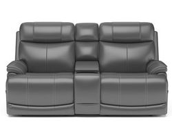 Logan Power Reclining Loveseat with Console and Power Headrests and Lumbar (072-02)
