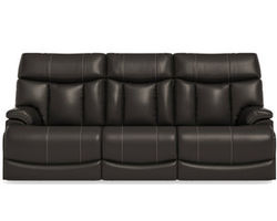 Clive Leather Power Reclining Sofa with Power Headrests and Lumbar (374-00)