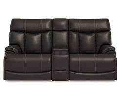 Clive Power Reclining Loveseat with Console and Power Headrests and Lumbar (374-00)