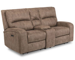 Nirvana Power Reclining Loveseat with Console and Power Headrests (136-72)