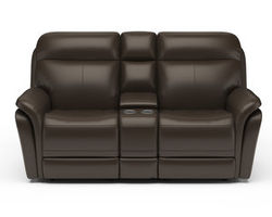 Zoey Power Reclining Loveseat with Console and Power Headrests (360-70)