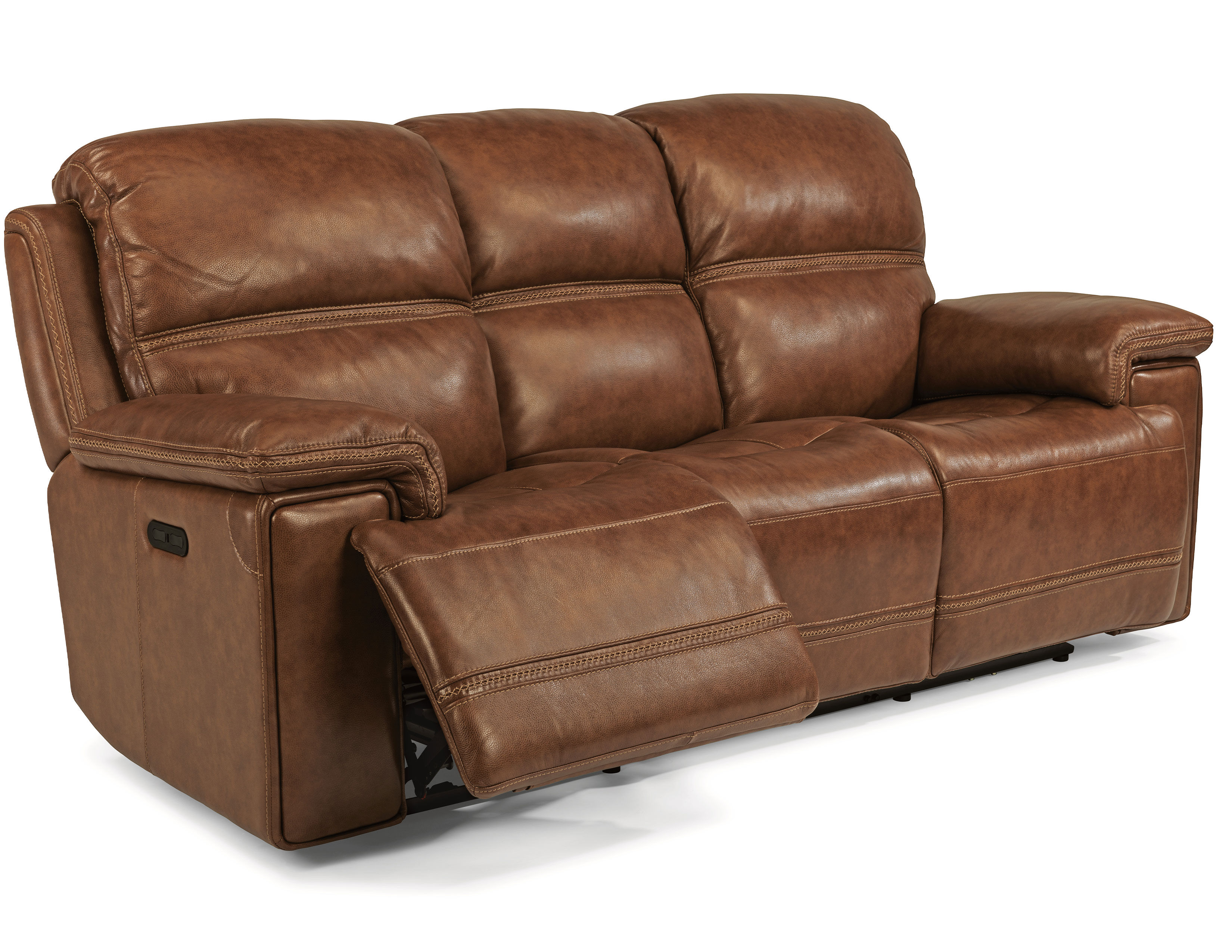 Fenwick Leather Power Reclining Sofa with Power Headrests (204-72