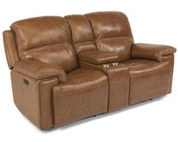 Fenwick Power Reclining Loveseat with Console and Power Headrests (204-72)