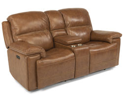 Fenwick Power Reclining Loveseat with Console and Power Headrests (204-72) in stock