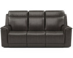 Miller Leather Power Reclining Sofa with Power Headrests and Lumbar (204-04)
