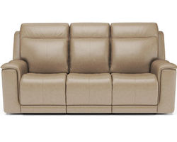 Miller Leather Power Reclining Sofa with Power Headrests and Lumbar (204-80)