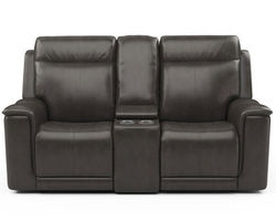 Miller Power Reclining Loveseat with Console and Power Headrests and Lumbar (204-04)