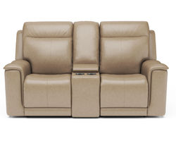 Miller Power Reclining Loveseat with Console and Power Headrests and Lumbar (204-80)