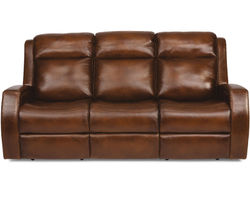 Mustang Leather Power Reclining Sofa with Power Headrests (729-70)
