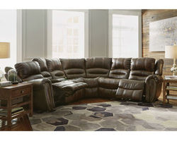 Town Fabric Power Reclining Sectional with Power Headrests (349-70)