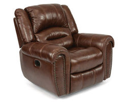 Town Leather Power Recliner with Power Headrest (048-54)