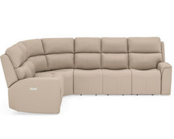 Jarvis Leather Power Reclining Sectional with Power Headrest (009-12) ZERO GRAVITY