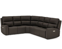 Jarvis Leather Power Reclining Sectional with Power Headrest (009-70) ZERO GRAVITY