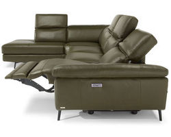 Coro C217 Power Headrest Power Reclining Leather Sectional