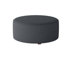 Truth or Dare Navy 39&quot; Round Cocktail Ottoman
