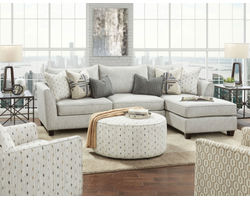  Palm Beach Chaise Three Piece Sofa Sectional (Includes Pillows)