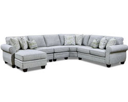 Satisfaction Metal Four Piece Sectional (Chaise Left Side) Includes pillows