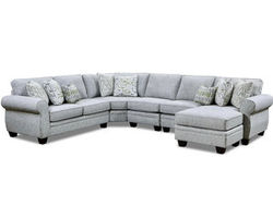 Satisfaction Metal Four Piece Sectional (Chaise Right Side) Includes pillows