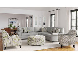 Satisfaction Metal Three Piece Sectional (Includes pillows)