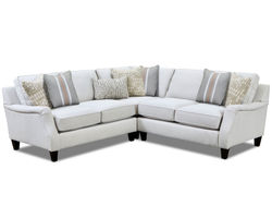 Charlotte Parchment Three Piece Sectional (Includes Pillows)