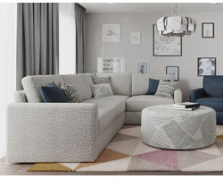 Harmer Platinum Two Piece Sectional (Includes Pillows) 124" x 84"