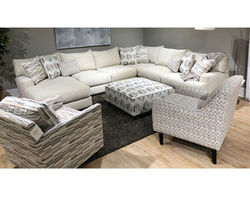 Mare Ivory 5 Piece Sectional (Chaise Left Side) Includes Pillows