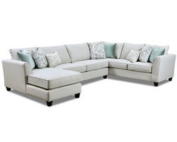 Wendy Linen Stationary Sectional (Includes Pillows)