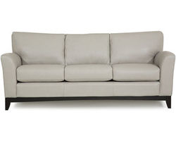 India 77278 Stationary 83&quot; Leather Sofa
