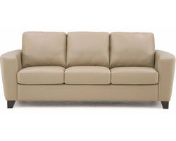Leeds 77328 Stationary 90&quot; Leather Sofa