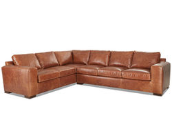 Mateo Leather Stationary Sectional
