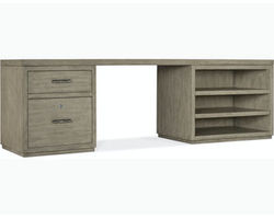 Linville Falls 96&quot; Desk with One File and Open Desk Cabinet