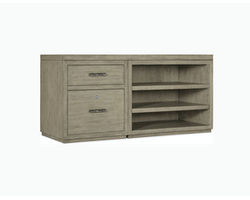 Linville Falls 60&quot; Credenza with File and Open Desk Cabinet