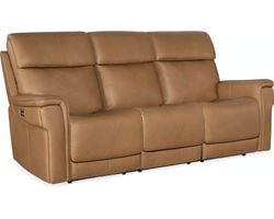 Lyra Leather Zero Gravity Power Sofa with Power Headrest 89" (Brown) In stock