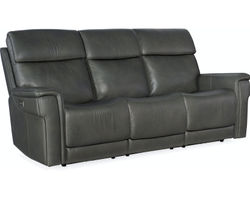 Lyra Leather Zero Gravity Power Sofa with Power Headrest 89" (Gray) In stock