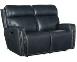 Ruthe Zero Gravity Power Recline Loveseat with Power Headrest (Denim) In stock