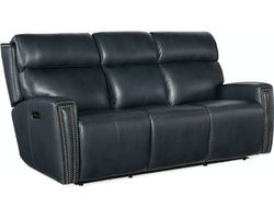 Ruthe ZeroGravity Power Sofa w/Power Headrest &amp; Hidden Console (Denim Top Grain Leather)